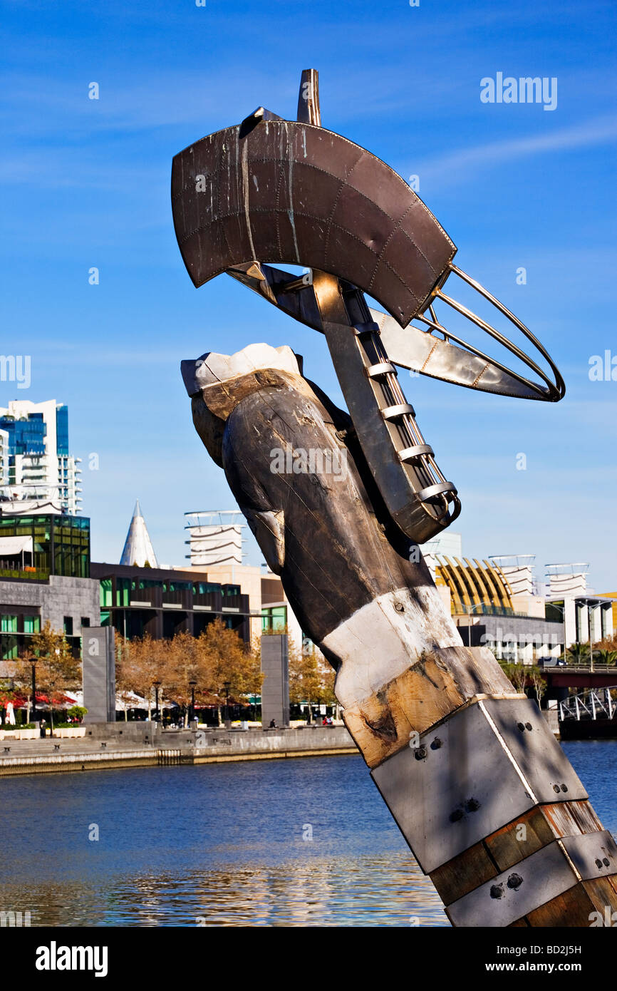 Melbourne Sculptures / "Enterprize Wharf Sculptures" beside Melbourne`s